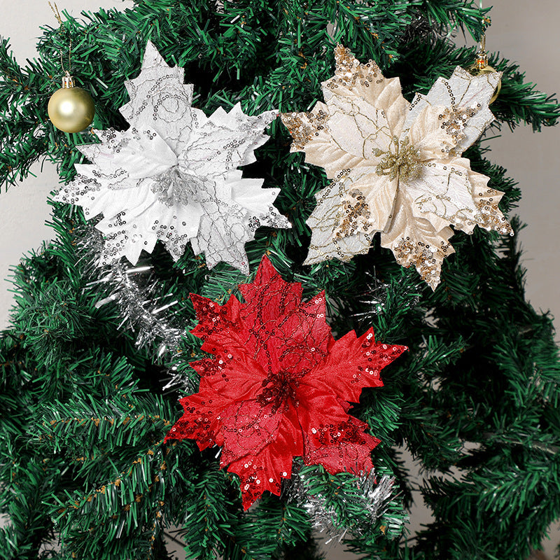 Christmas Flower Artificial Flower Holiday Scene Decoration Props