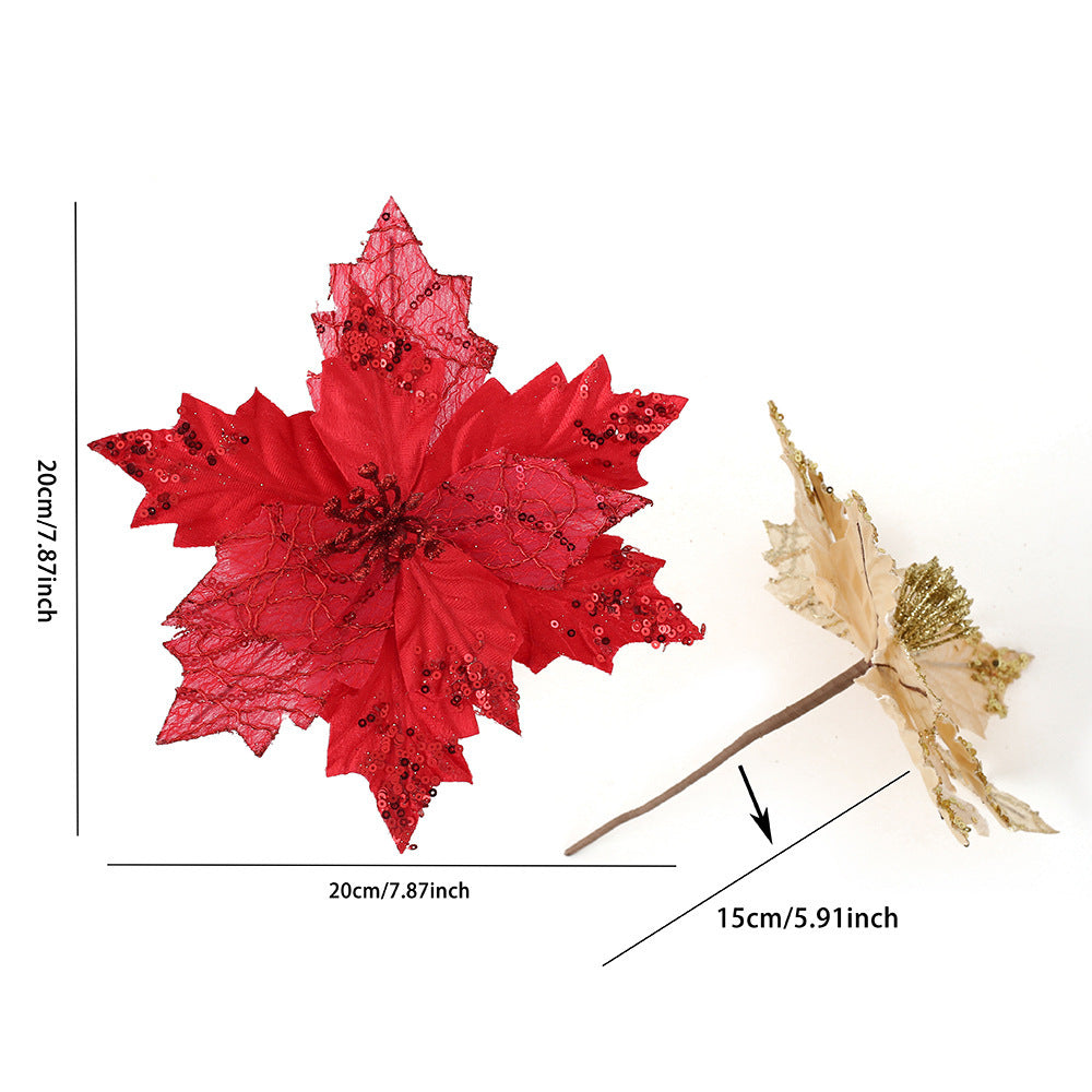 Christmas Flower Artificial Flower Holiday Scene Decoration Props