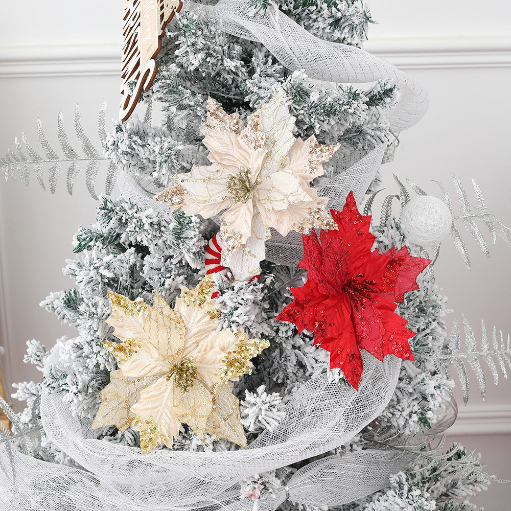 Christmas Flower Artificial Flower Holiday Scene Decoration Props