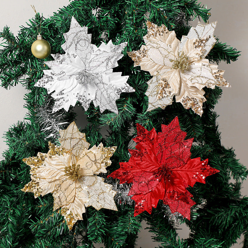 Christmas Flower Artificial Flower Holiday Scene Decoration Props
