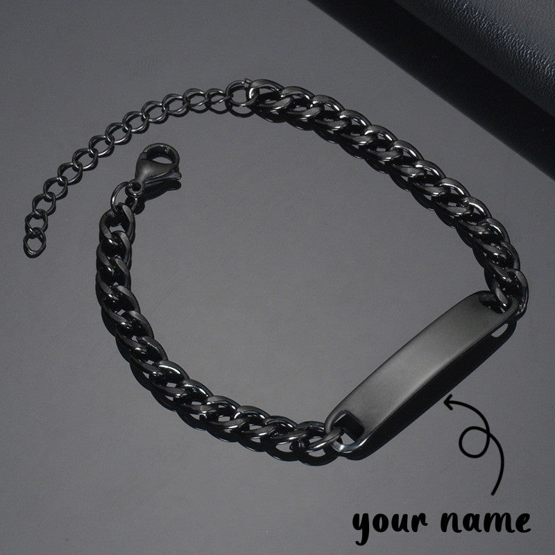 Custom Laser Engraved Bracelets Personalized Bracelet Engravable Stainless Steel Jewelry Gifts