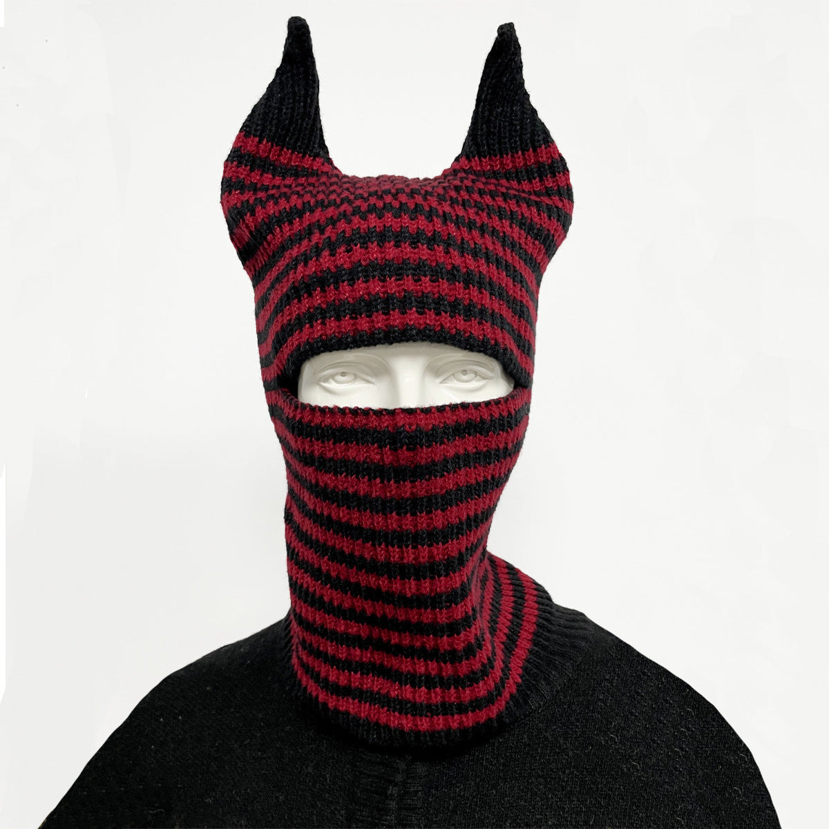 Halloween Funny Striped Horn Knitted Hat