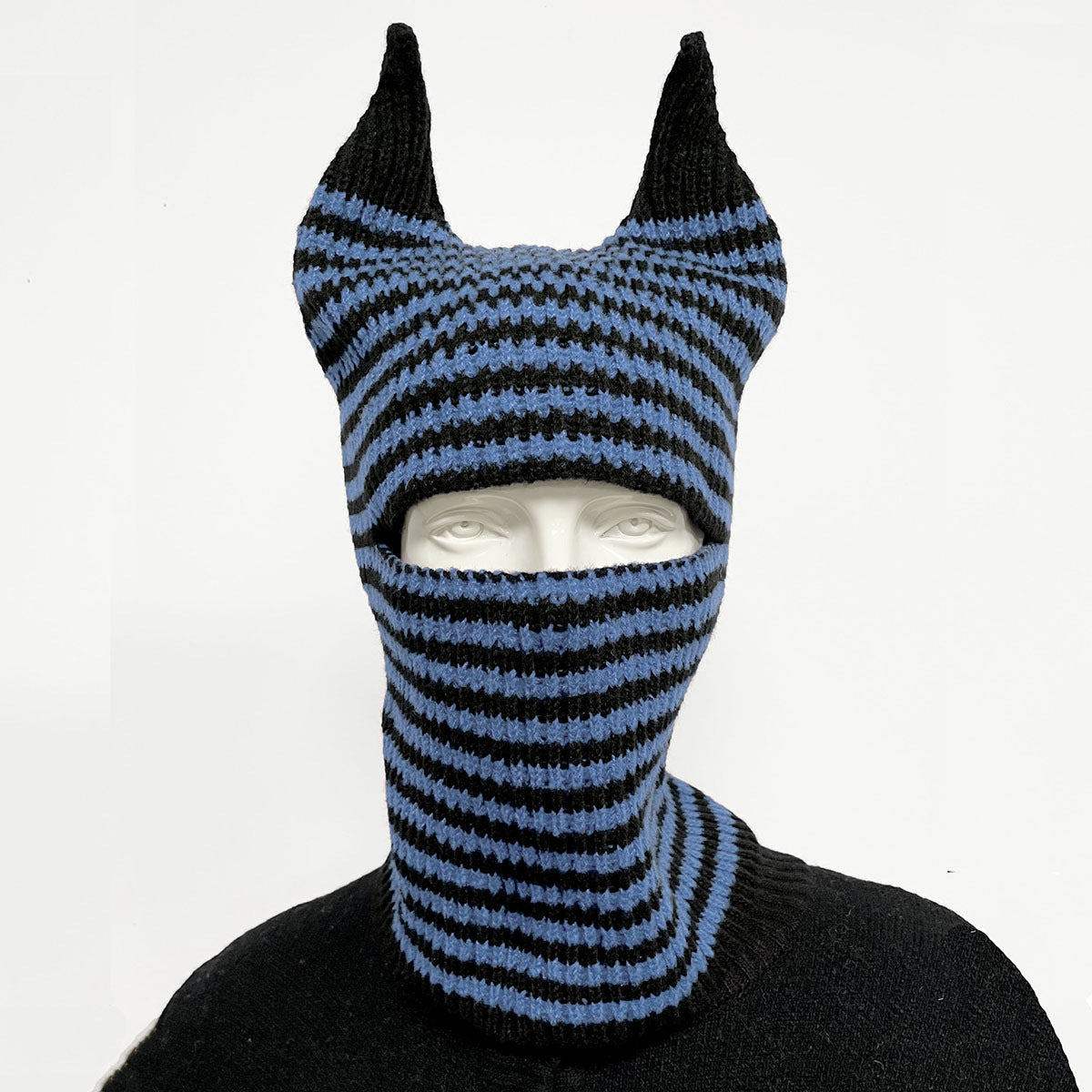 Halloween Funny Striped Horn Knitted Hat