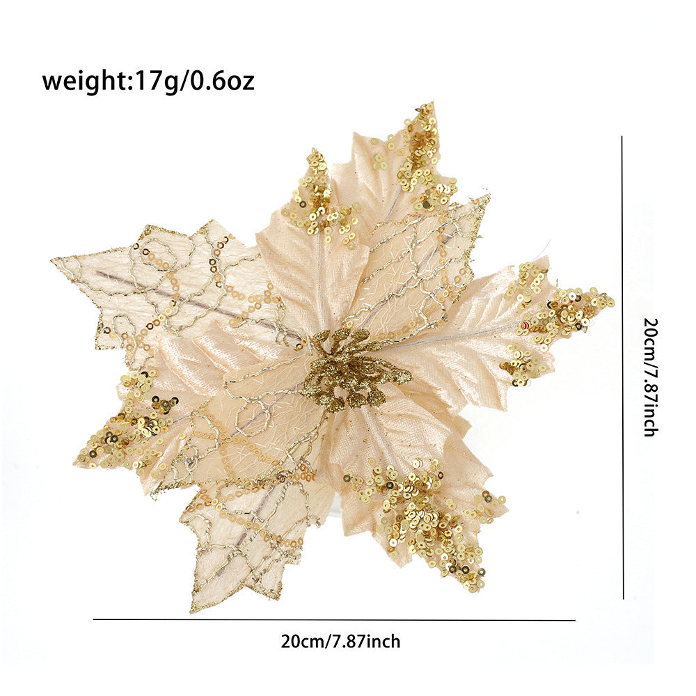 Christmas Flower Artificial Flower Holiday Scene Decoration Props