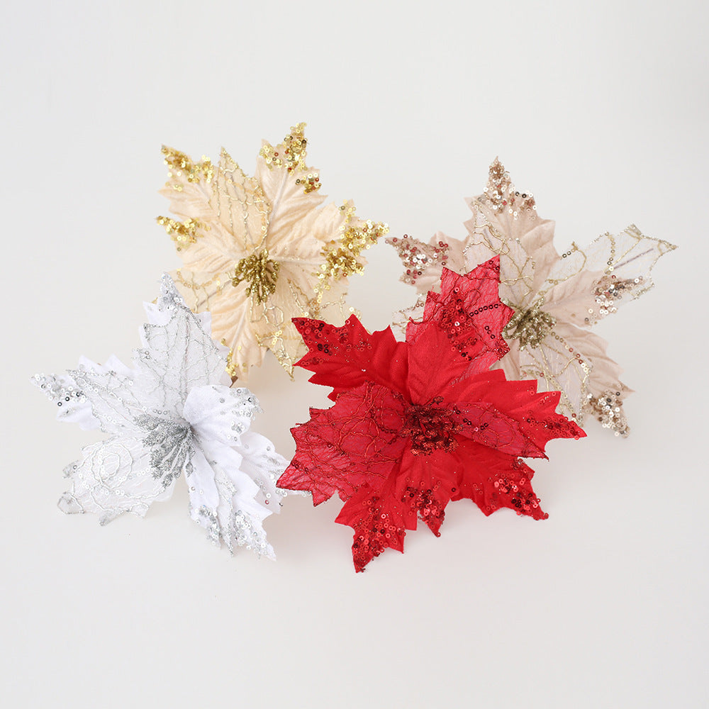 Christmas Flower Artificial Flower Holiday Scene Decoration Props